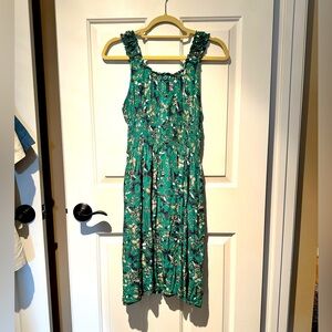Butterfly Print Midi Festival Dress. Size Large.